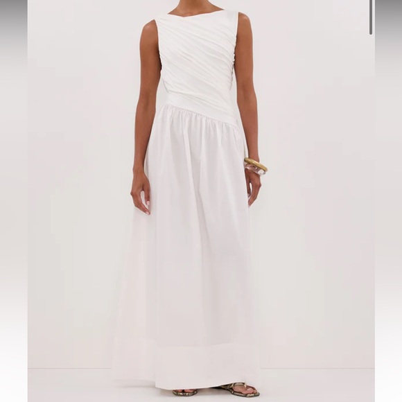 🍒NWT DISSH Alexandria Hybrid Sleeveless Midi Dress in White. Size: 8 - Picture 4 of 16